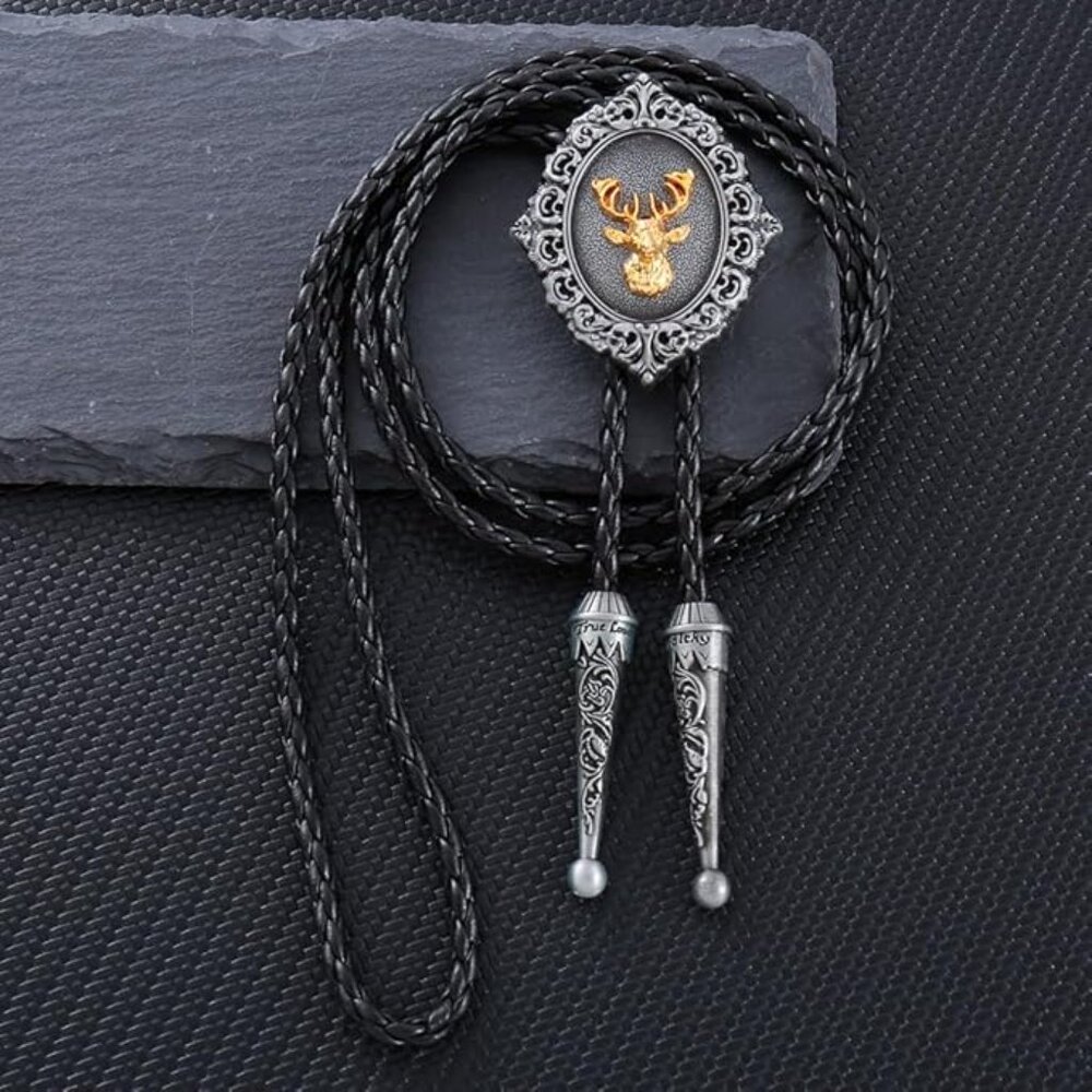 Western Deer Bolo Tie